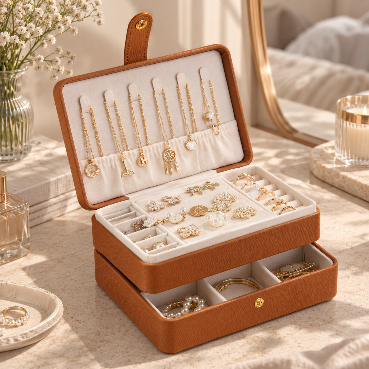 Large Jewelry Organizer with Drawer
