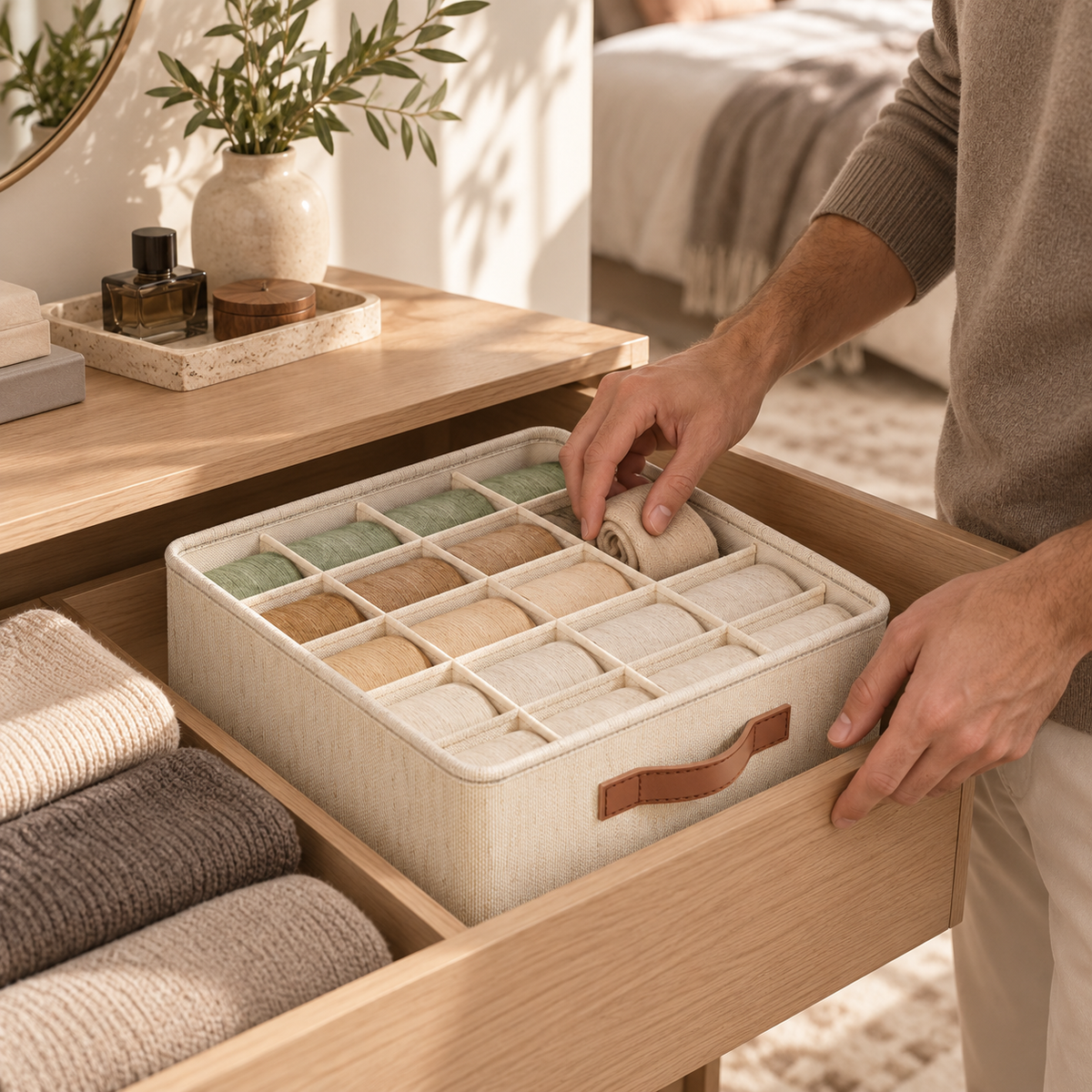 Fabric Drawer Organizer with 20 Compartments