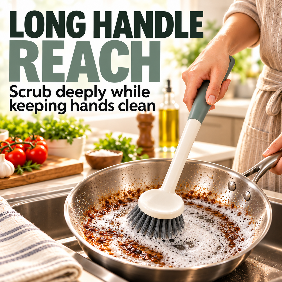 🔥Long Handle Kitchen Cleaning Brush