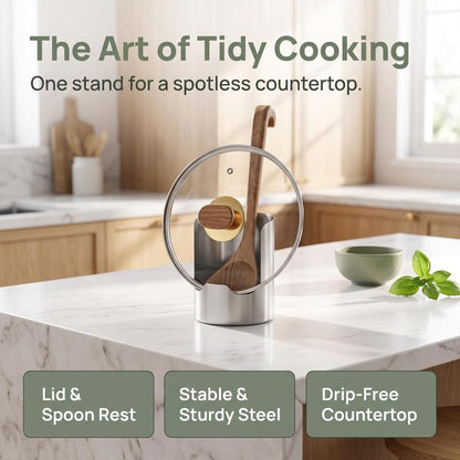 Stainless Steel Pot Lid & Utensil Rest