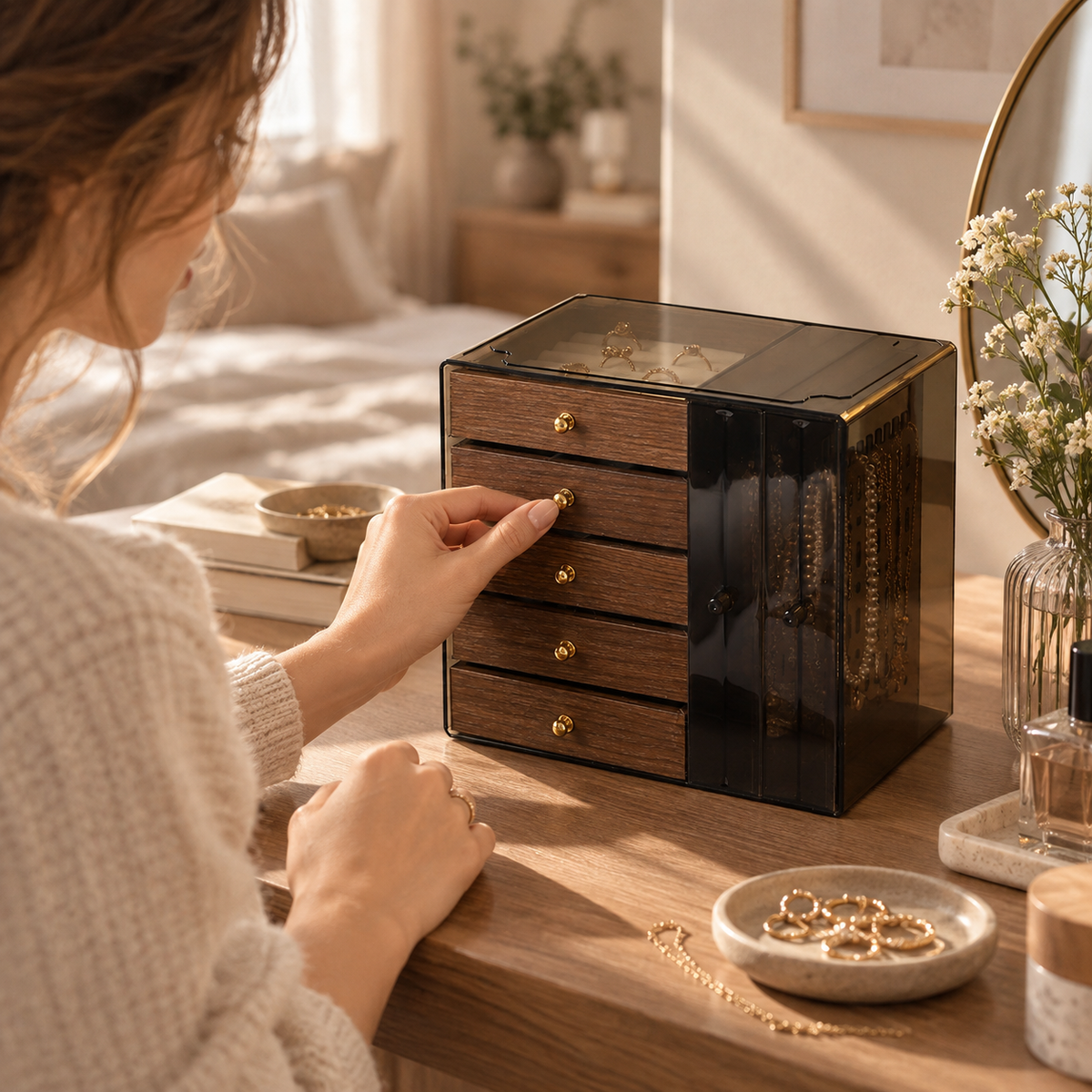 LuxeVault Jewelry Storage Organizer