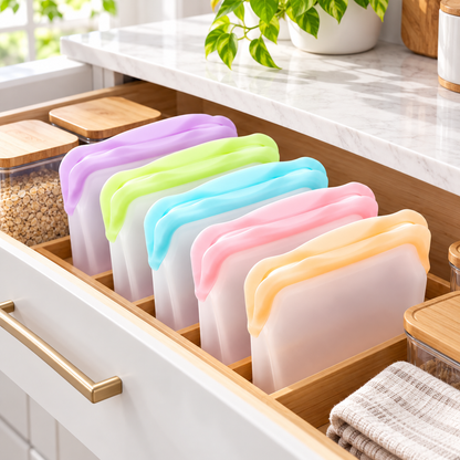Leakproof Silicone Food Storage Bags