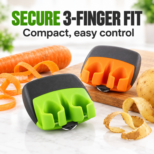 3-Finger Vegetable Peeler with Ergonomic Grip