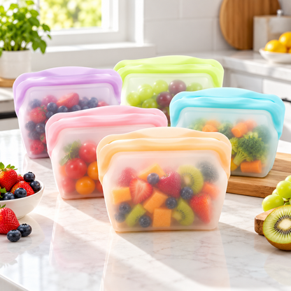 Leakproof Silicone Food Storage Bags