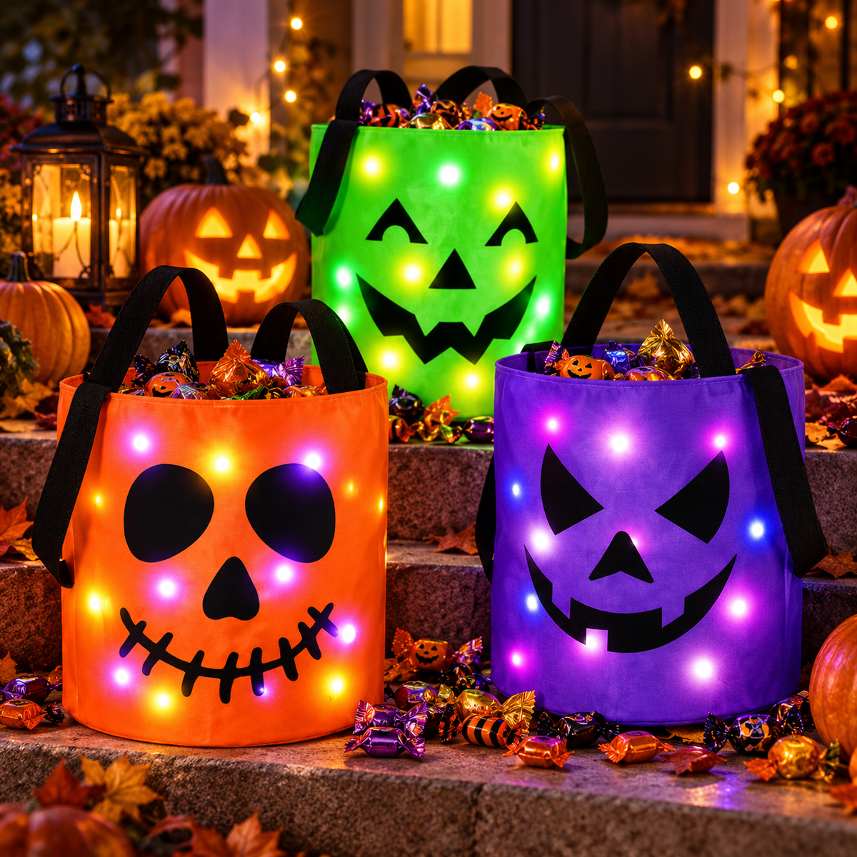 LED Halloween Trick-or-Treat Candy Bag