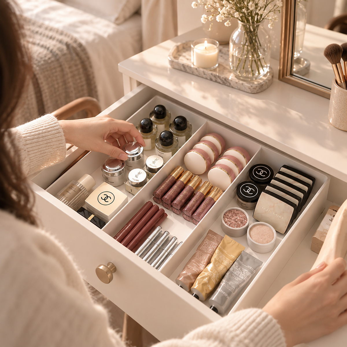 Adjustable Drawer Organizer Tray