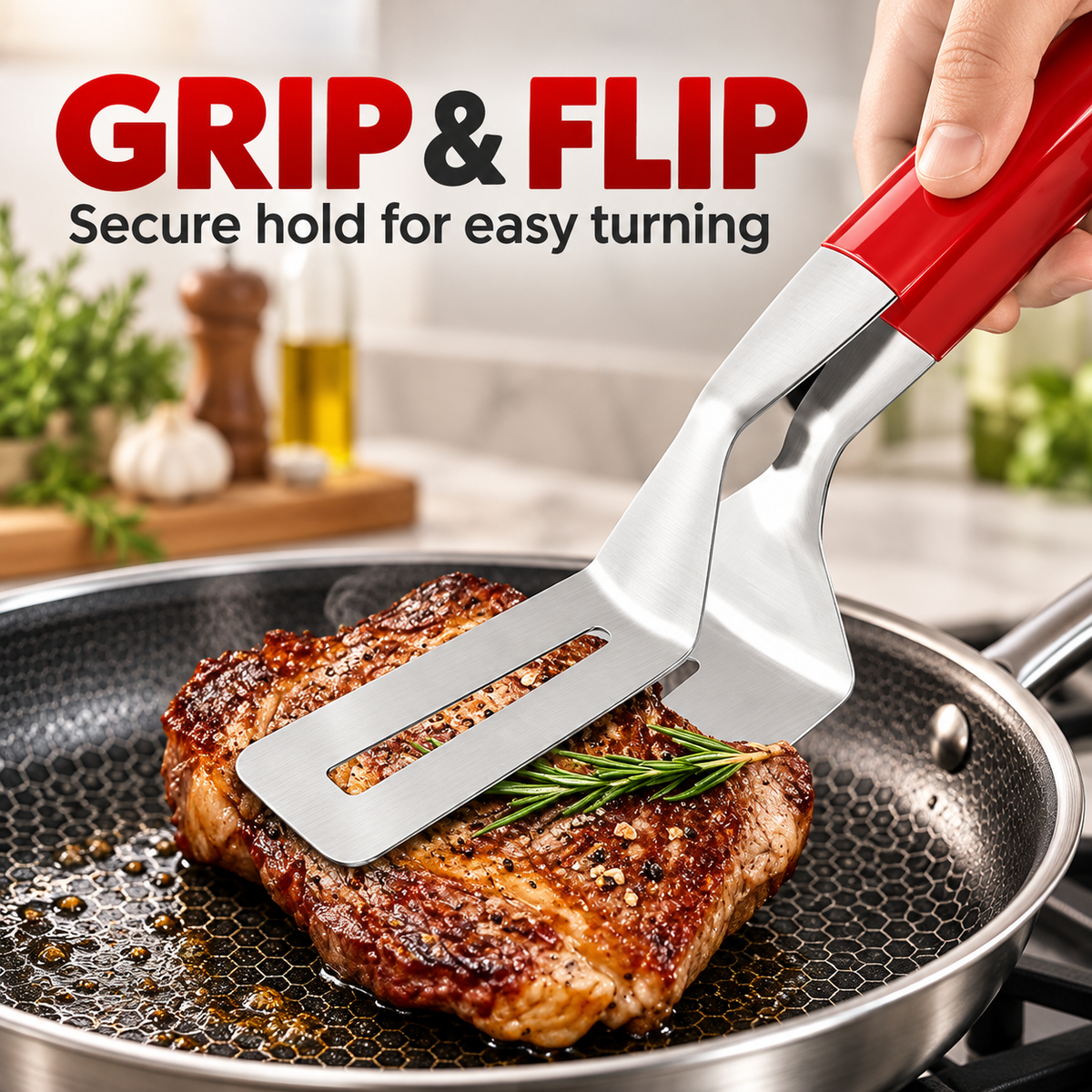 2-in-1 Meat Flipper & Spatula Tool