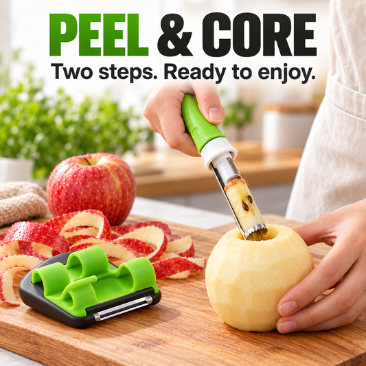 🔥2-in-1 Fruit Corer & Peeler Tool