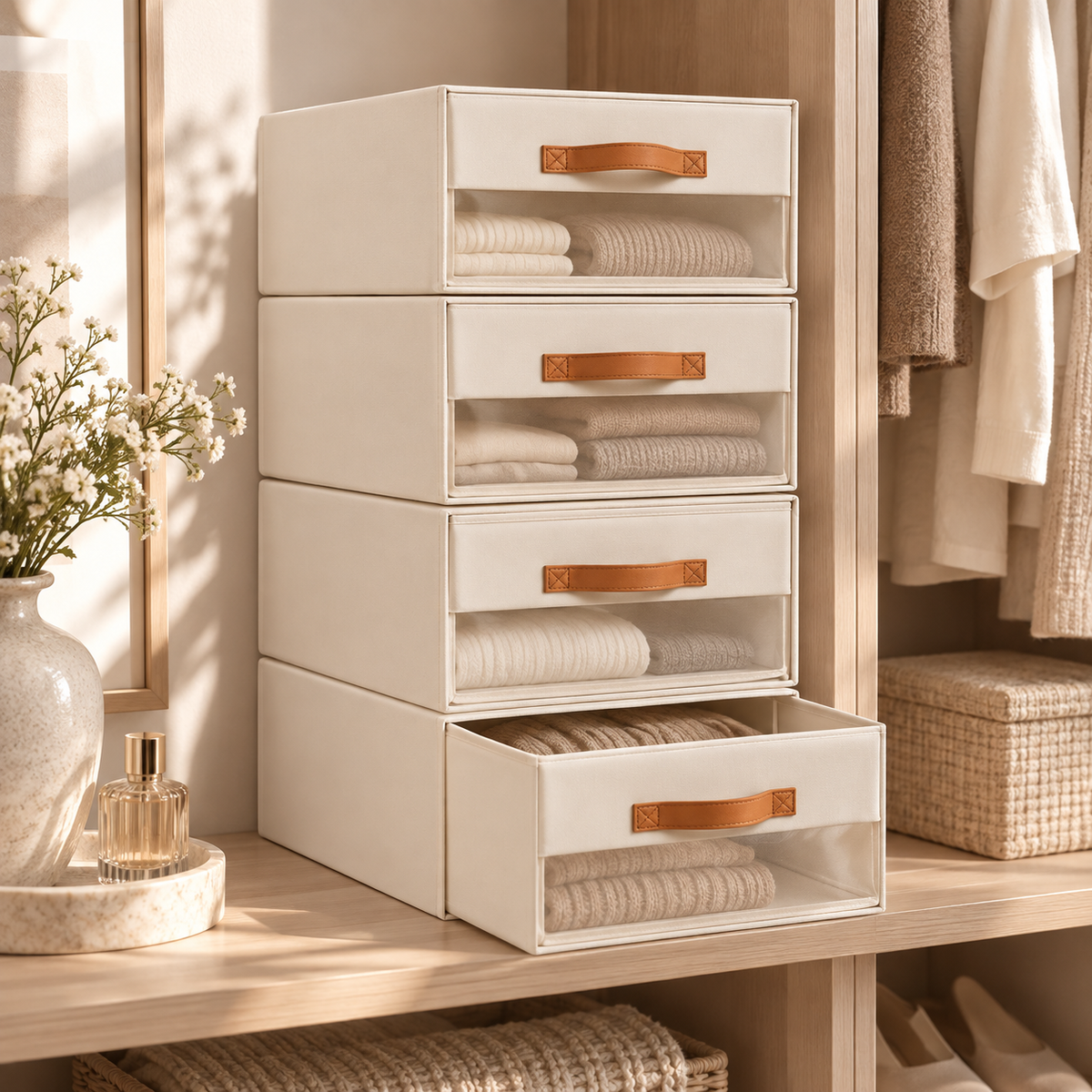 Stackable Fabric Drawer Organizer